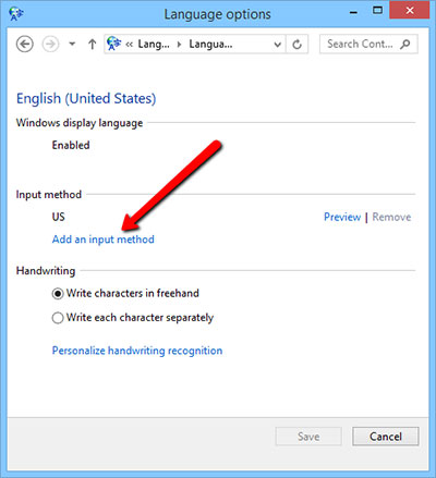 How change your keyboard layout on Windows 8 - The Typing Cat